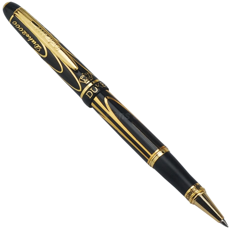 duke-elegant-pioneer-penna-a-sfera-roller-in-oro-14k-8k-penna-da-collezione-avanzata-cromata-dorata-e-nera-con-confezione-regalo