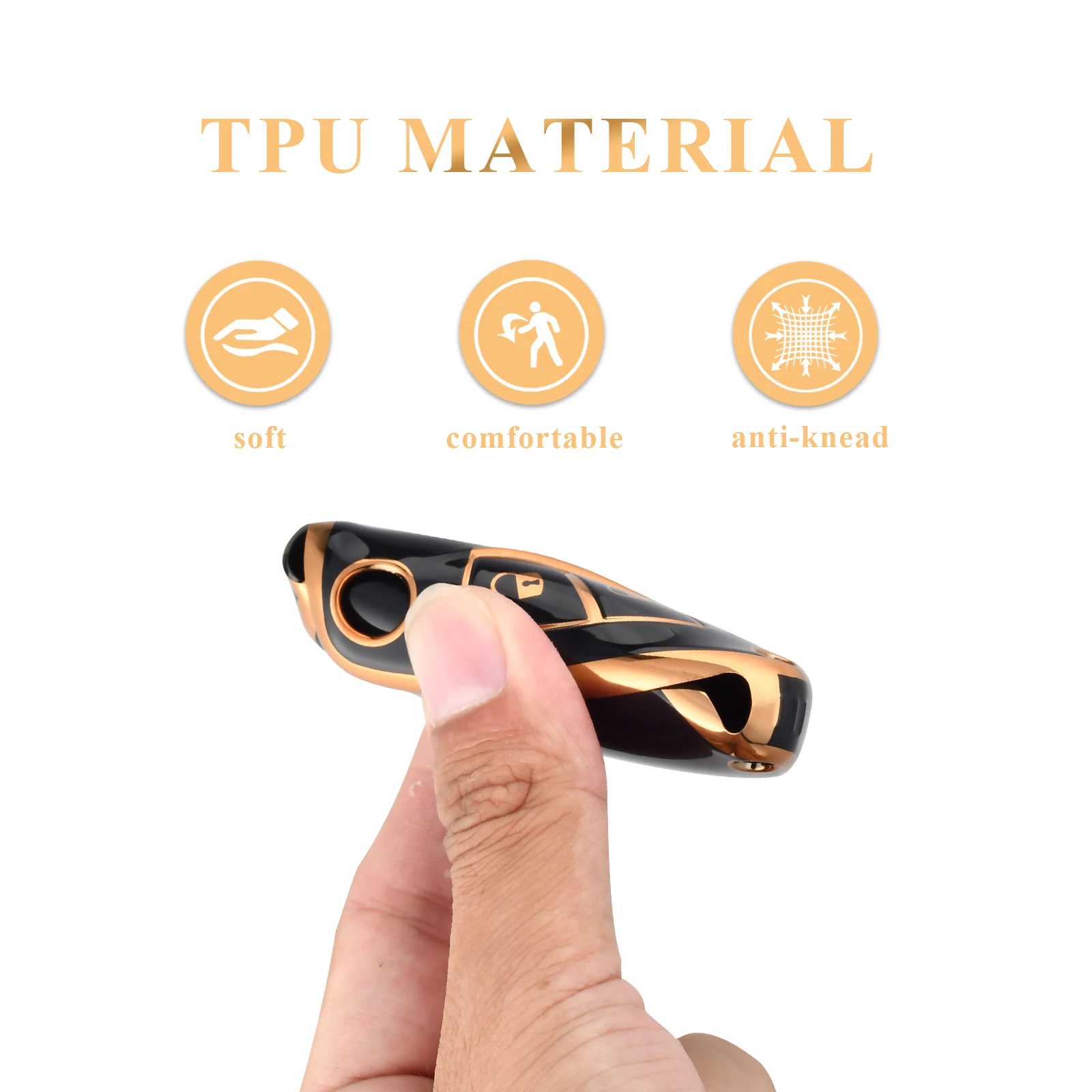 Weiche TPU Auto Fernbedienung Schlüssel Fall Cove Für Hyundai Creta I20 I40 Tucson Elantra Santa fe Solaris ix35 ix45 Fernbedienung Auto Schlüssel Shell – Detail 5