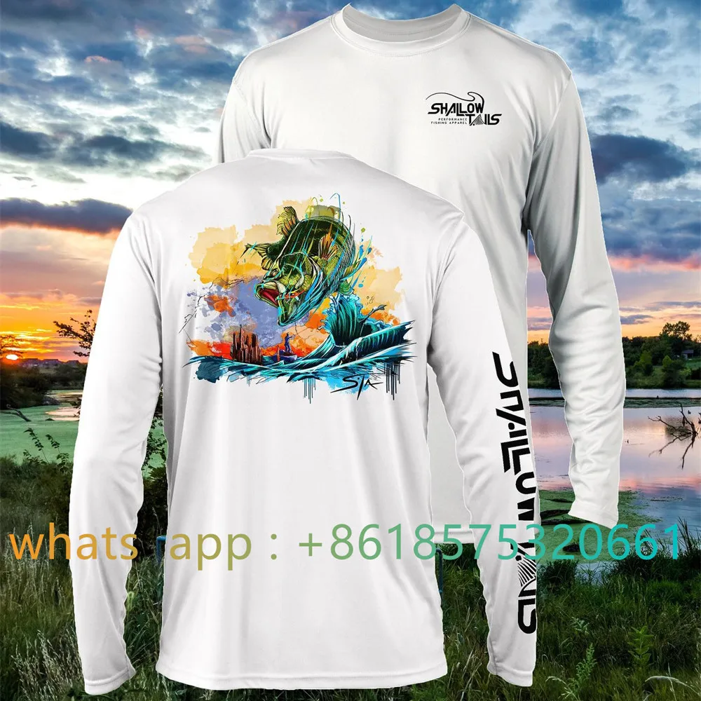 Long Sleeve Shirt Shallow Tails Fishing Shirt Summer Quick Dry