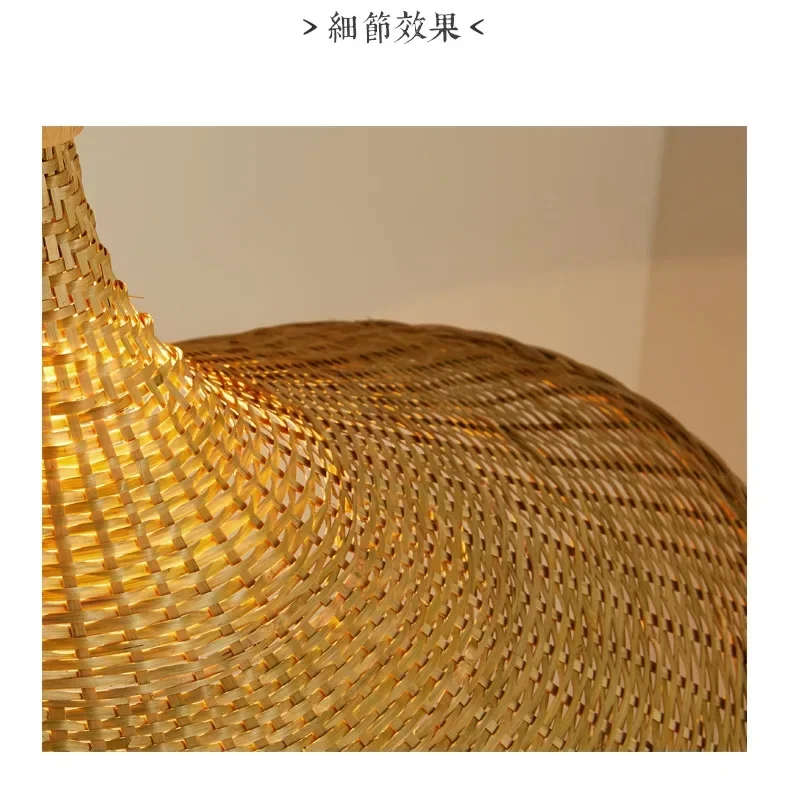 Classic Bamboo Rattan Wicker Chandelier Ceiling Lamp Handmade Knit Pendant Light pendant lights pendant lamp chandelier lighting vintage pendant lights Hanging LED Lustre Home Bedroom Luminaire Decor