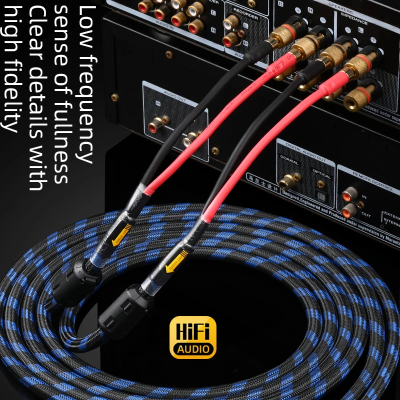 Atáudio-cabo de Alto-falante Hifi Fio Ofc 6n Plugue Banana Plugue y Alta Qualidade Par - Image 3