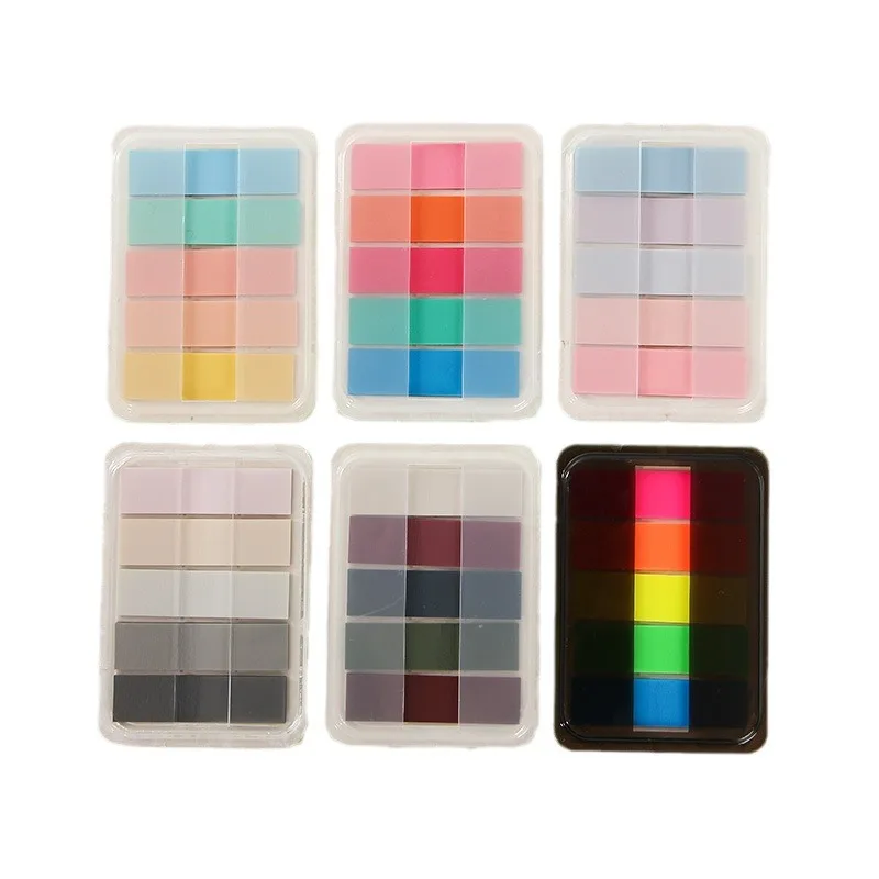Macaron Color PET Memo Pad 100 Sheets Sticky Notes Self-adhesive Post Label Index Stickers Marker School A7692 4