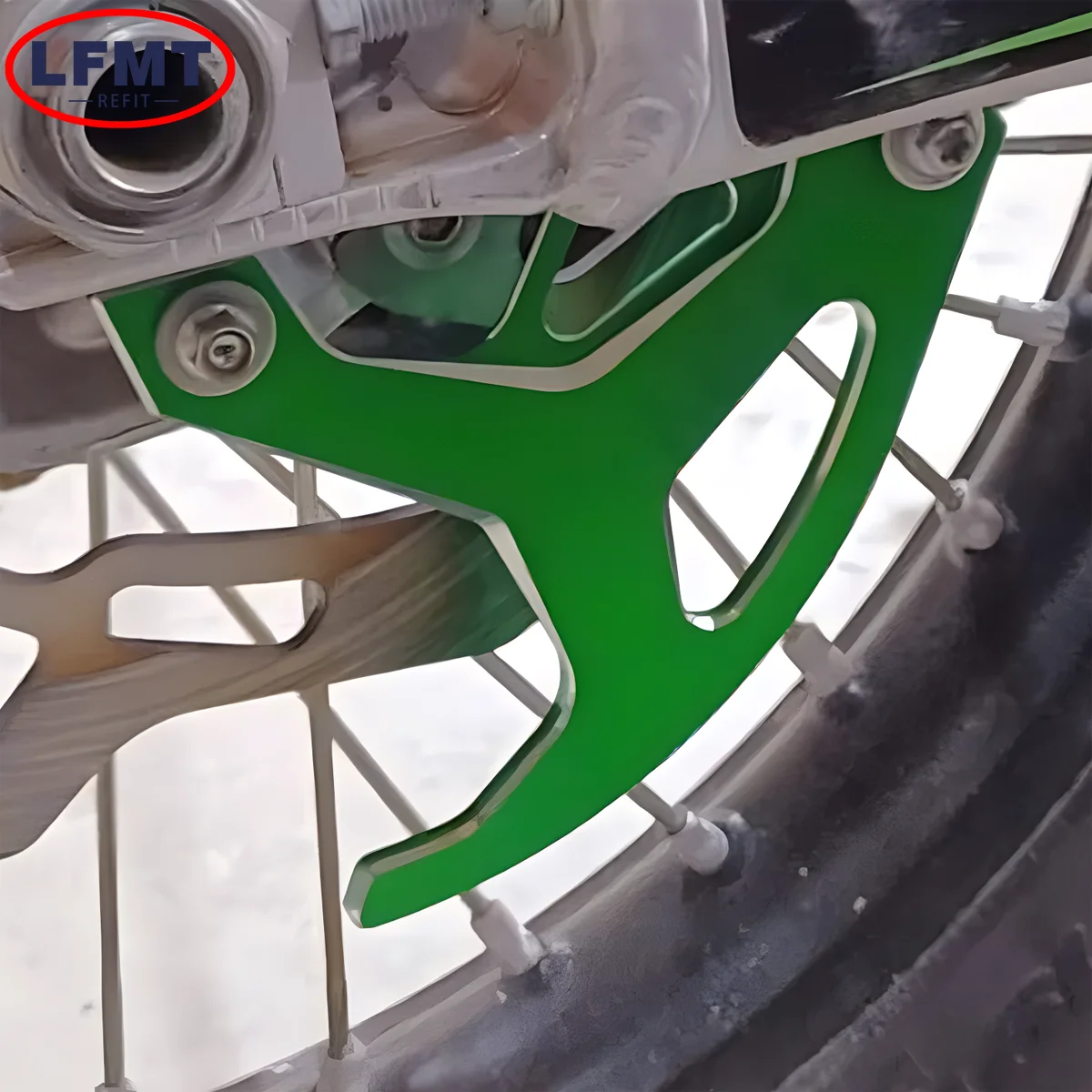 Für KAWASAKI KX250F KX450F KLX450R2004-2023 Motorrad Dirt Bike Zubehör Hinten Bremssattel Bremsscheibe Schutz Schutz Abdeckung – Detail 1