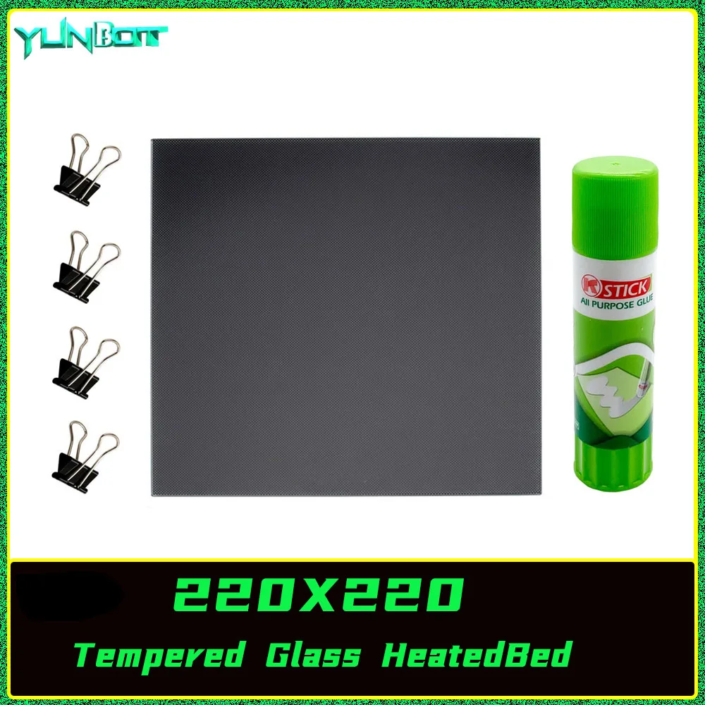 3D Tempered Glass Platform Heated Bed Build Surface Fit For Ender-3/Ender-3 Pro/Ender-5/Ender-5 Pro/CR-20 Pro Printer