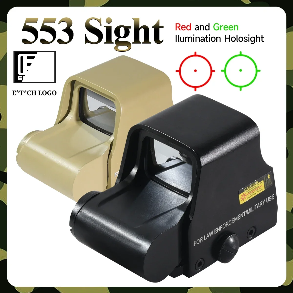 Eot*ch 551 552 553 Red Green Dot Holographic Sight Hunting Reflex Dot Sight Tactical Holographic Rifle Airsoft Scope 20mm Mount