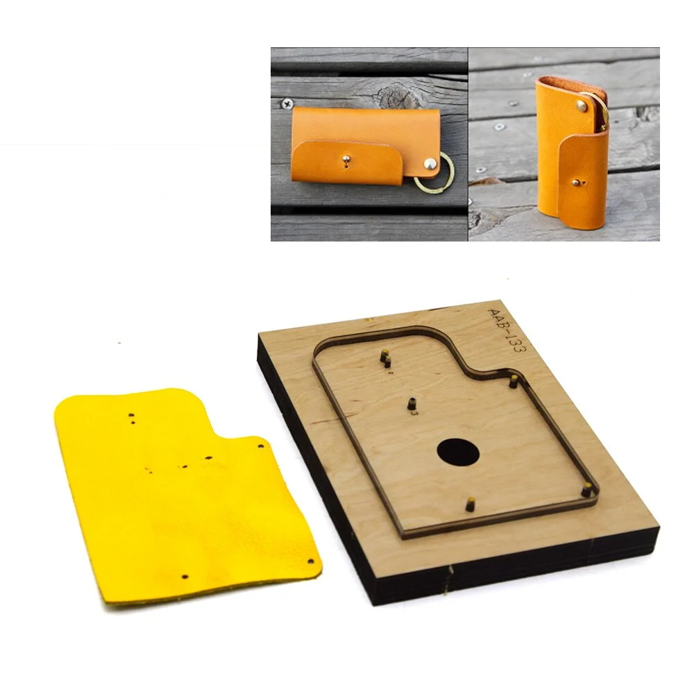 

Плашки для резки кожи для DIY, Футляр для ключей ручной работы, Лазерная форма, Плашки для резки дерева, Инструменты для перфорации кожи