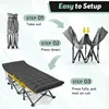 Oversized XXL Camping Cot, Folding Cot for Adults, 79" L x 32" W x 19" H Sleeping Cot with Mattress, Carry Bag, Camp Cot Bed 6