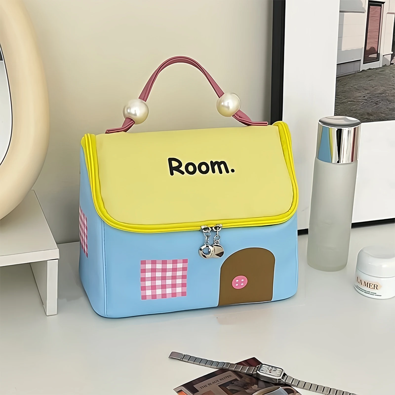 Mini Cosmetic Bag Large Capacity Waterproof Travel Toiletry Pouch_voghion.com