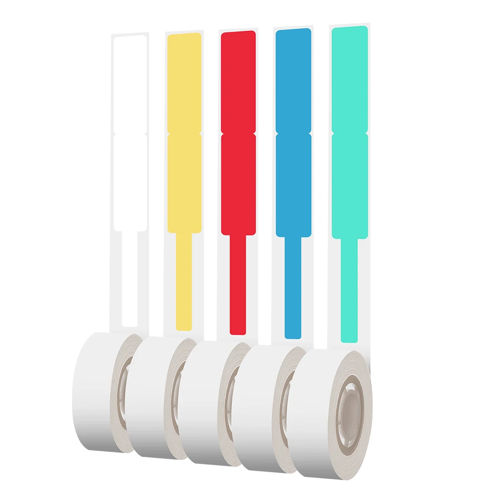 

195Pcs Cable Label Sticker Phomemo 3 Rolls/box 12.5x74mm+35mm Self-adhesive Thermal Label Sticker BPA-free for D30 Label Printer