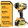 2000N.M Brushless Electric Impact Wrench 1/2 inch Cordless Rechargeable High Torque Hand Drill Power Tool For Makita 18V Battery 2