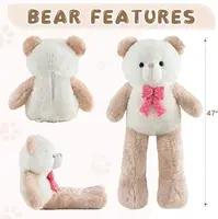 Giant Teddy Bear 39/47 Inch Large Stuffed Animals Big Teddy Bear Plush Toy For Kids Girls Huge Plushies, Brown / Green Color 2