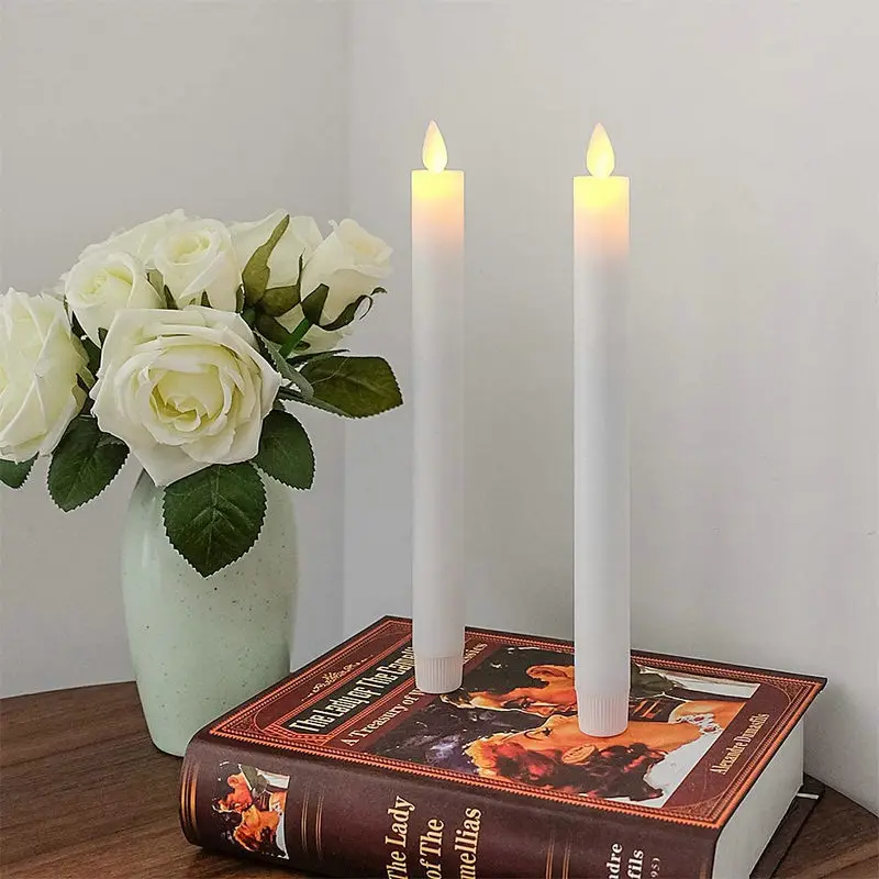 Candles Flameless Moving Wick Taper Flameless Candle Moving Flame