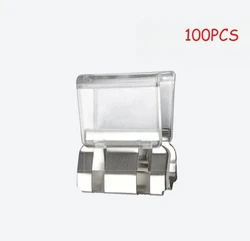 Pack of Detachable Anti - Slip Trouser Clips - Invisible No - Sew Concealment Buckles for DIY Sewing and Crafting (Transparent 100PCS)