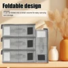 4Pcs Sheet Storage Box Organizer Foldable Window Label Blanket Bed Sheet Organizer Box Wardrobe Bed Clothes Storage Organizer 3