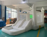 Inflatable Toys White Bounce House 5.6*3.3*3M Trampoline 33KG With Blower Jumping Castle Bouncy House For kids Wedding Toys 1
