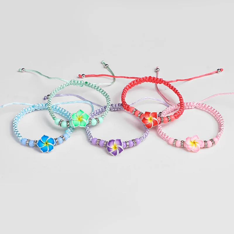 5 Stück Hawaiianische Plumeria-Blumen Perlenarmbänder Luau Sommer Strand Party Geschenk Aloha Tropische Geburtstagsdekoration Bohemian Hochzeit – Detail 9