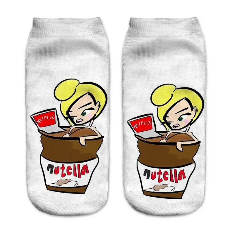 Women's Cute 3D Food Print Cartoon Dessert Socks - Fun & Unique Gift