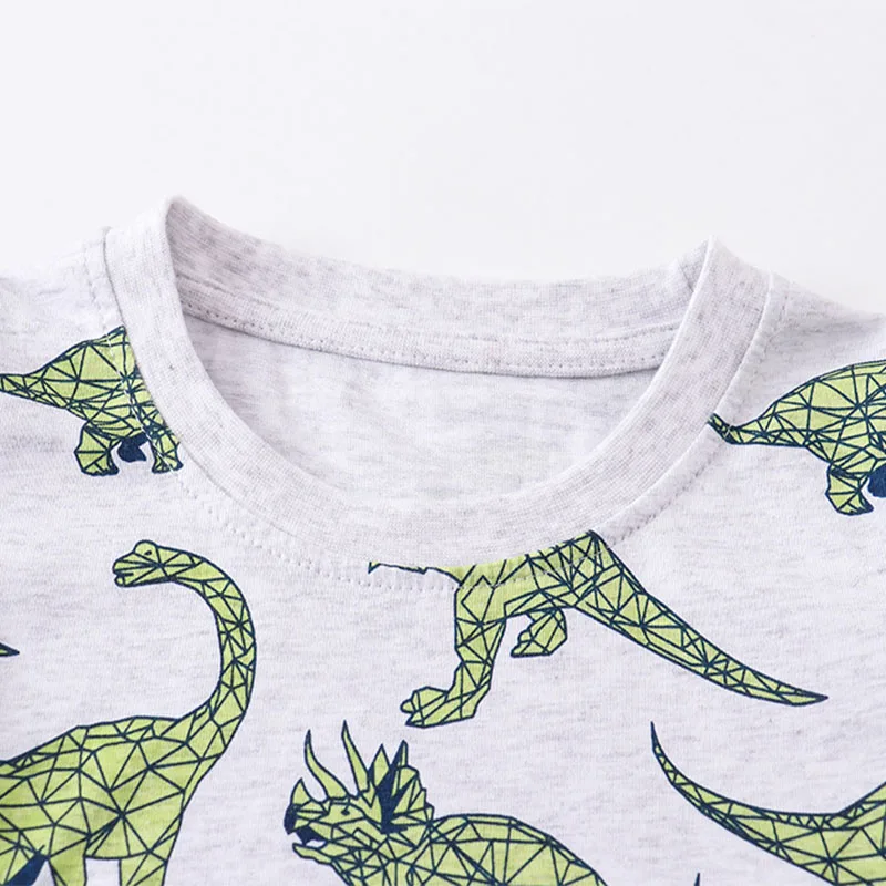 2025 Summer New Kids Clothes Toddler Baby Boys Wear Tees Cartoon Dinosaurs T Shirts Children's Clothing