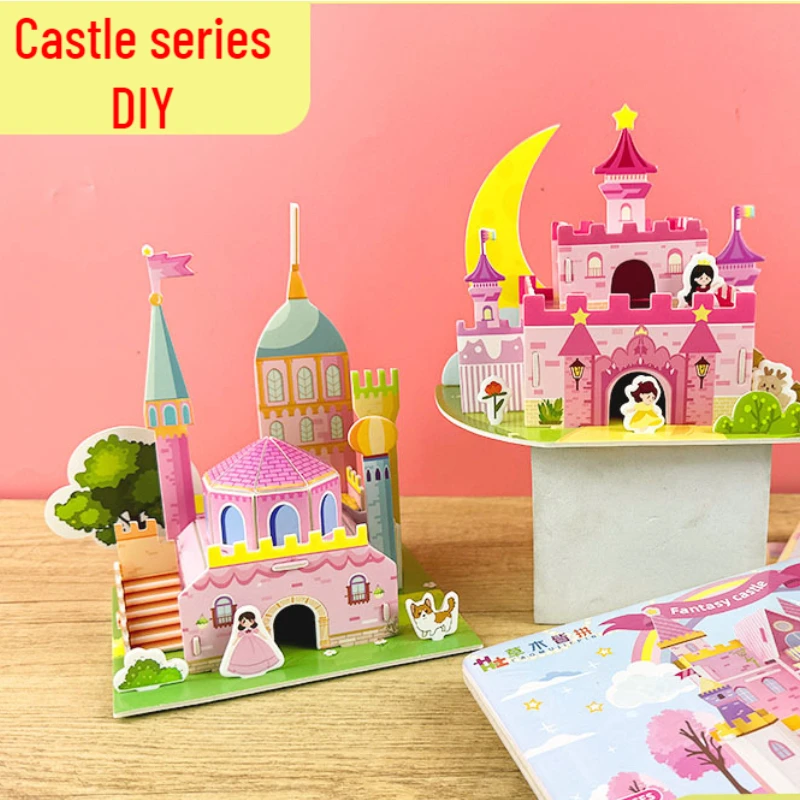 Enchanting Castle 3D Puzzle for Kids – Handmade DIY Educational Toy