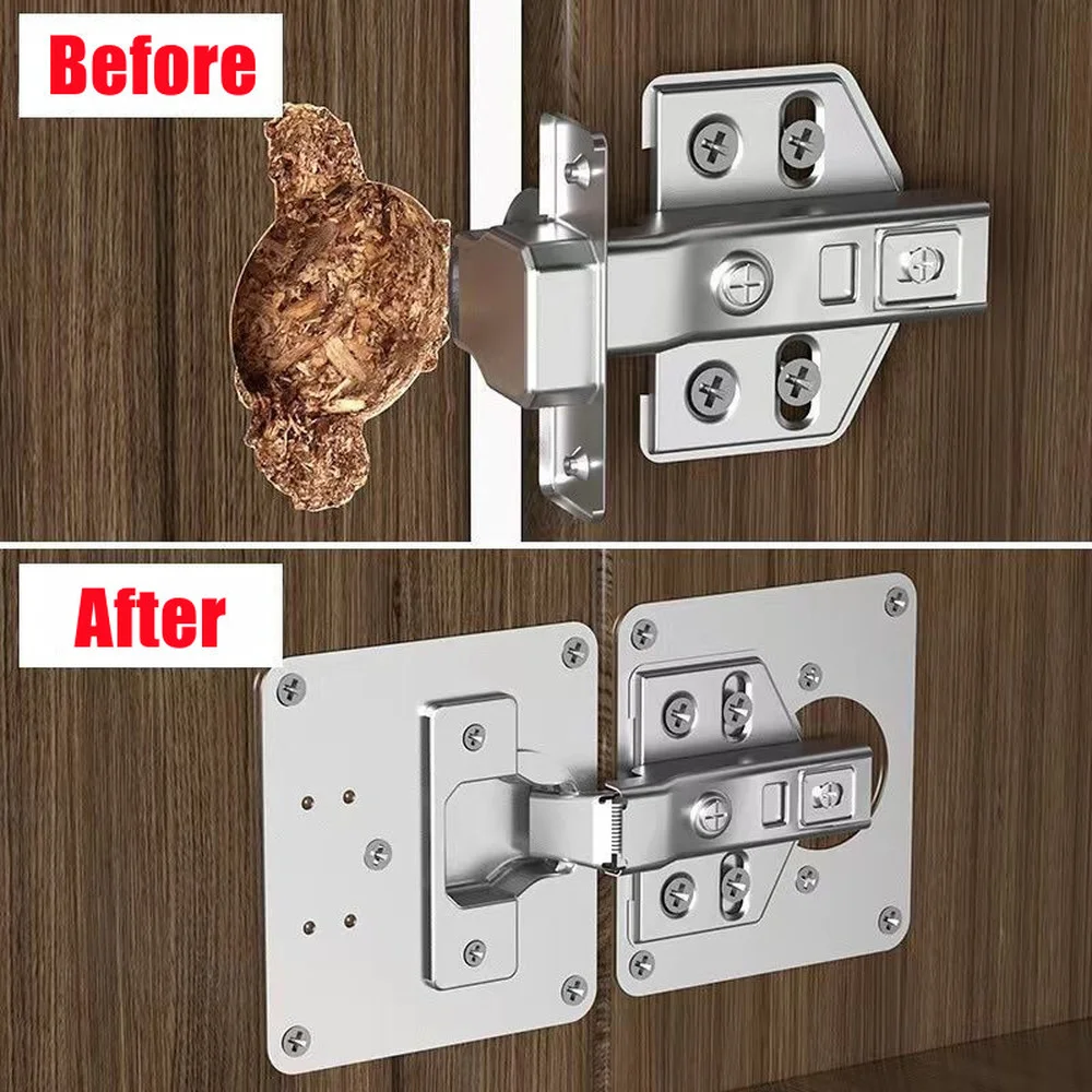 Hinge Repair Plates 10Pc Stainles Steel Kitchen Cupboard Door Hinge Repair Plate Wardrobe Window Door Hinge Repairing Fixing Tool Furniture Hardware