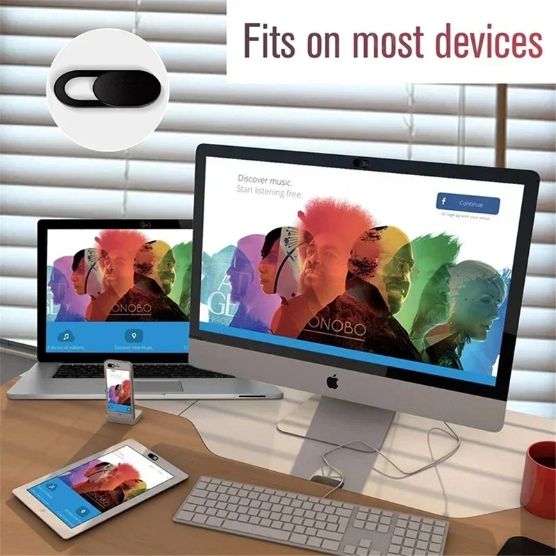 Ultra-Thin Slide Privacy Webcam Cover - Lens Blocker