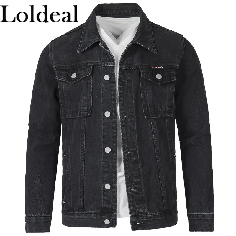 Jaqueta Jeans Masculina Casual - Estilo Caminhoneiro Com Botões E 4 Bolsos
