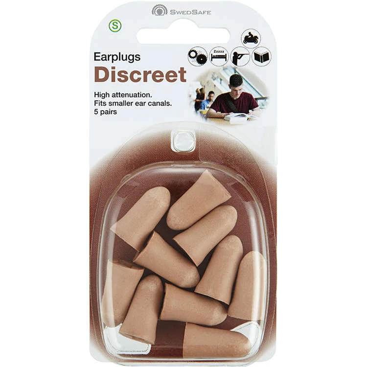 El aislamiento acústico de Swedsafe sueco y los elegantes tapones para los oídos beige son Insonorizados aislantes del ruido, hacen que tus oídos se calmen y se deslicen.|