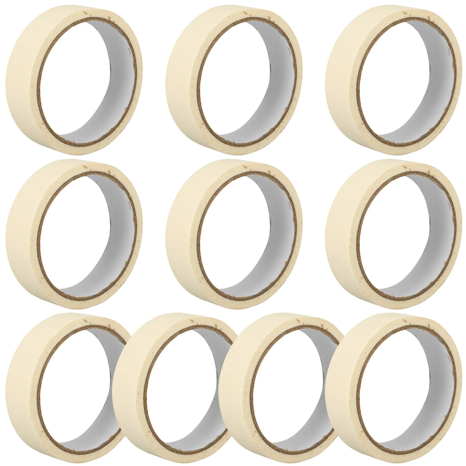 10롤 화이트 페인팅 테이프 20미터 각 롤, 벽 장식, 미술 프로젝트, 자동차 도색, 페인터 테이프용으로 제거 가능