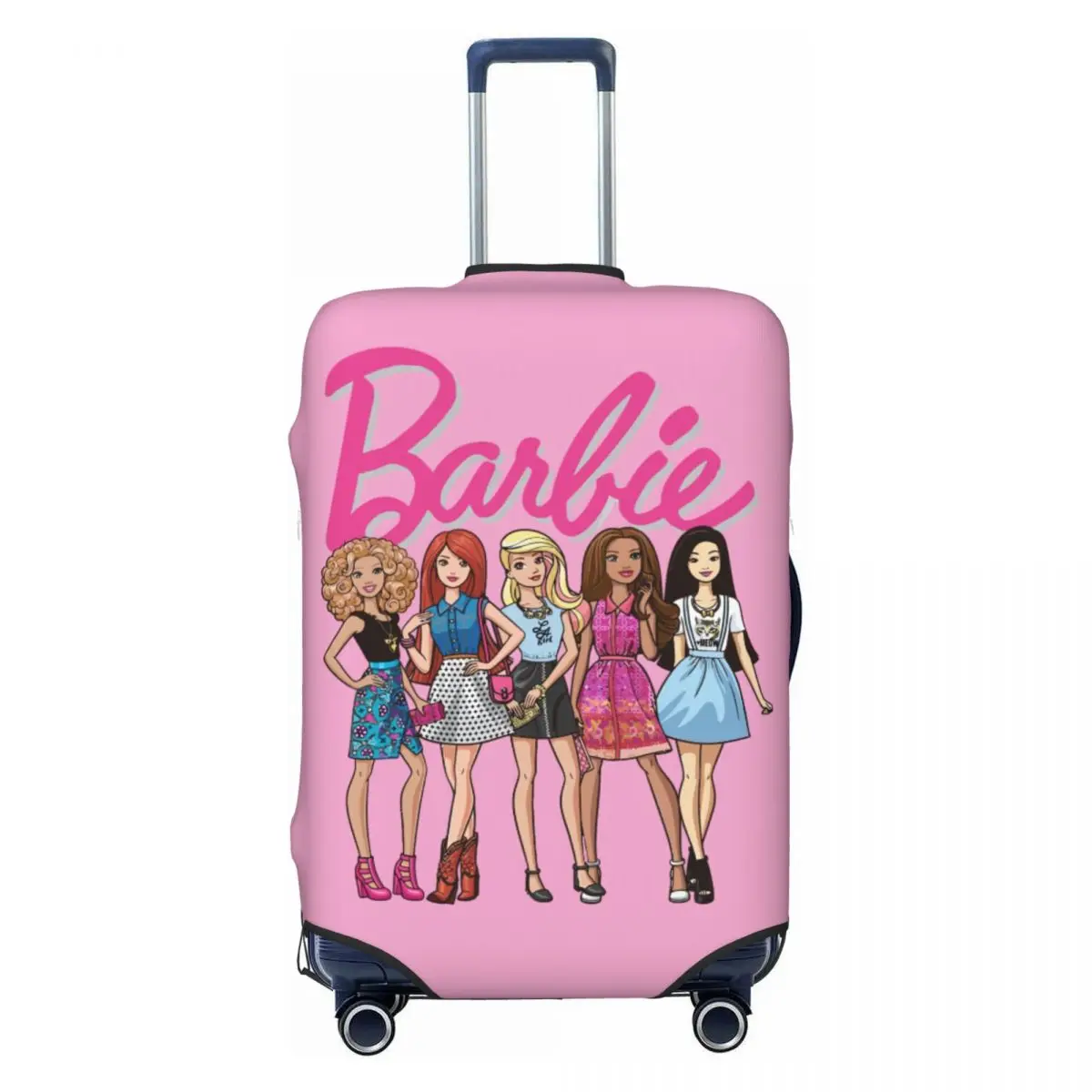 

Custom Pink Girl Barbie Luggage Cover Fashion Suitcase Protector Covers Suit For 18-32 inch