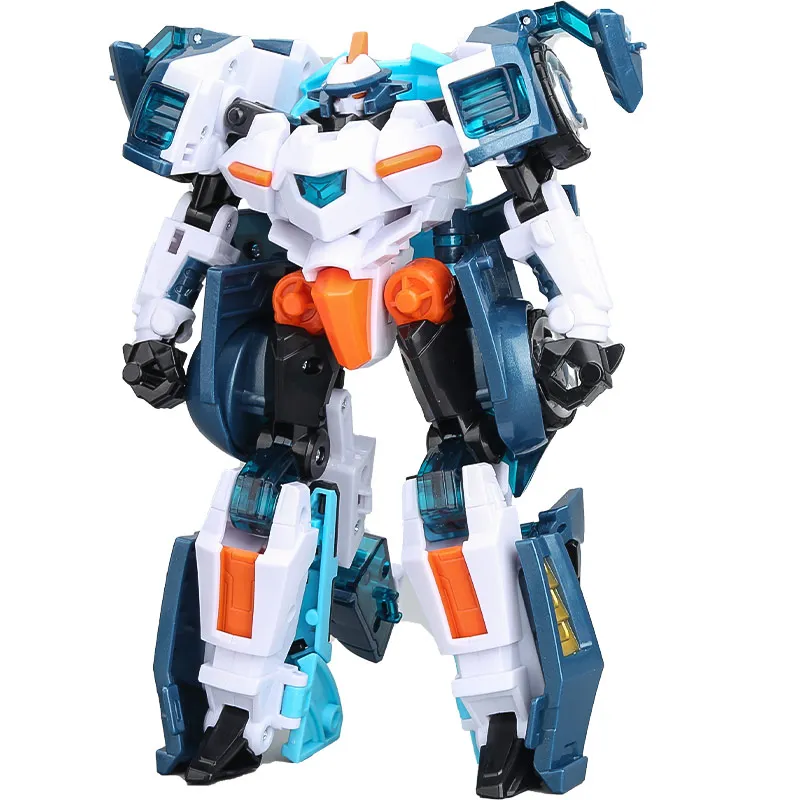 Genuine Mini Secret Service Toy Beast King Power Transforming Robot Shark Cosmic War Police Mecha Bambini Mini Force Figure Toy