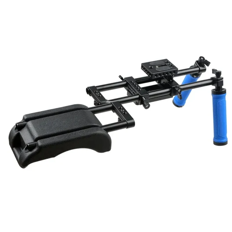 Dual Handgrip Shoulder Mount Support Rig Kit With Z-Shape Bracket for DSLR Camer
