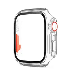 Premium Tempered Glass Screen Protector Hard Case Cover for Series11 10 46MM (Clear)