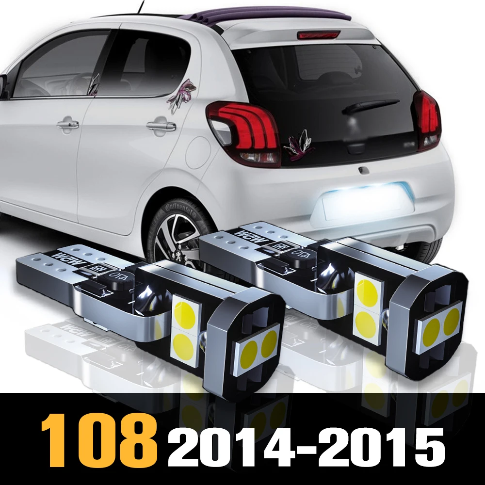 2pcs Canbus LED License Plate Light Lamp Accessories For Peugeot 108 2014 2015