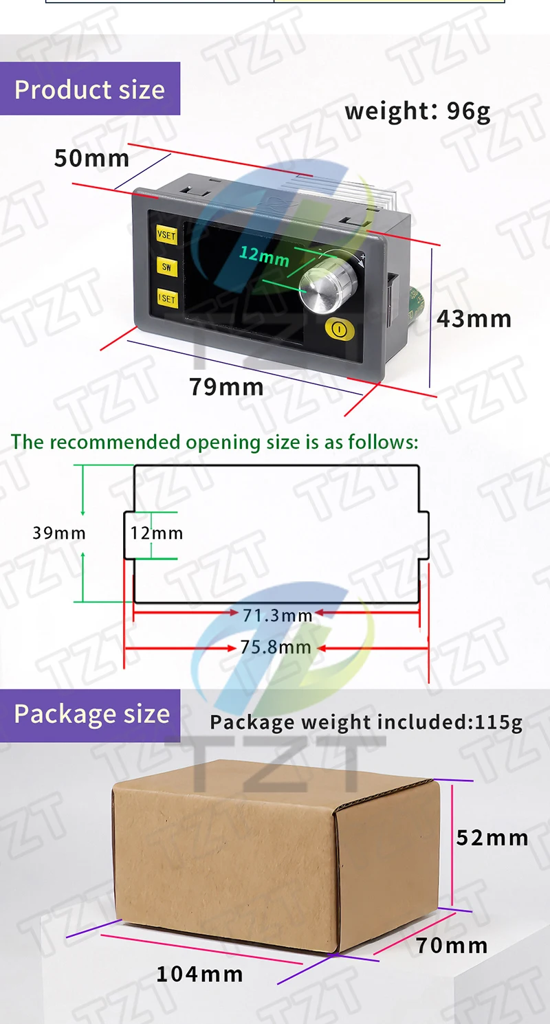 SK60 SK60S DC 6-36V 60W 5A Buck Boost Converter CNC Einstellbare Netzteil Modul Konstante spannung Strom Solar Lade Modul – Detail 20