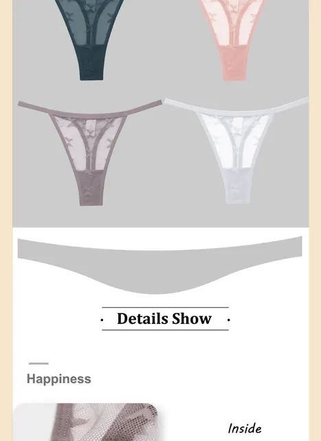 Mutandine Perizoma In Pizzo Sexy Con Ricamo Frutta - Donna, Morbide E Traspiranti - Foto 8