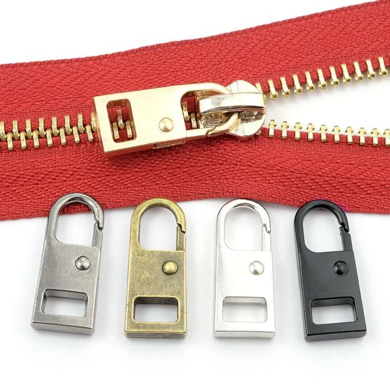 바느질을위한 지퍼 풀러 지퍼 DIY 가방 가방 의류 지퍼 풀러 슬라이더 재봉 액세서리 지퍼 수리 교체 키트