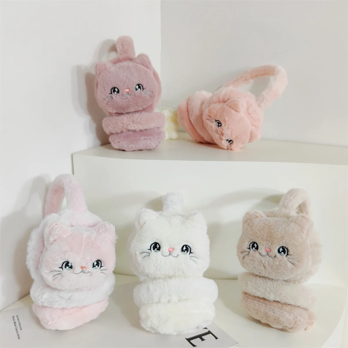 Cartoon Rabbit Winter Warm Earmuffs for Children Girls Plush Thick Soft Ear Cover Ear Protection Warmth Muffs for Women Kids