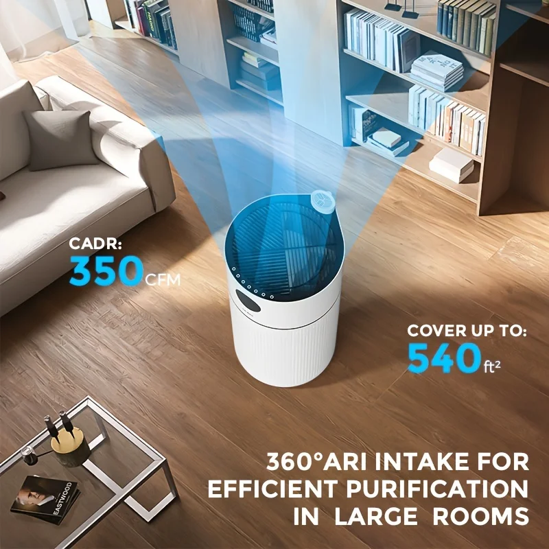 Sejoy HEPA  Air Purifier For Home Large Room Intelligent Touch Control Air Purifiers For Bedroom LED Display Auto Mode Quiet Mod 3