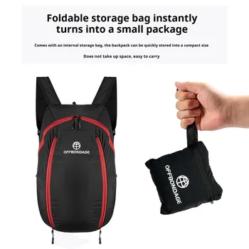 OFFBONDAGE Foldable Helmet Bag Large Capacity Waterproof Full Helmet Half Helmet Lightweight for Motorcycle Electric Vehicle 1