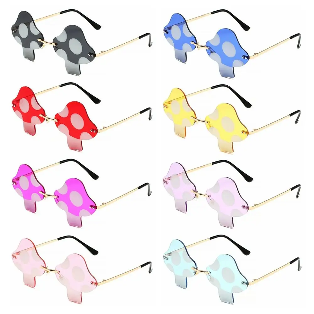 레트로 트렌디 파티 선물 할로윈 장식 불규칙한 선글라스 여성용 선글라스 버섯 모양 안경