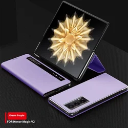 Custodia per telefono flip in pelle ultra-sottile premium con chiusura magnetica antiurto