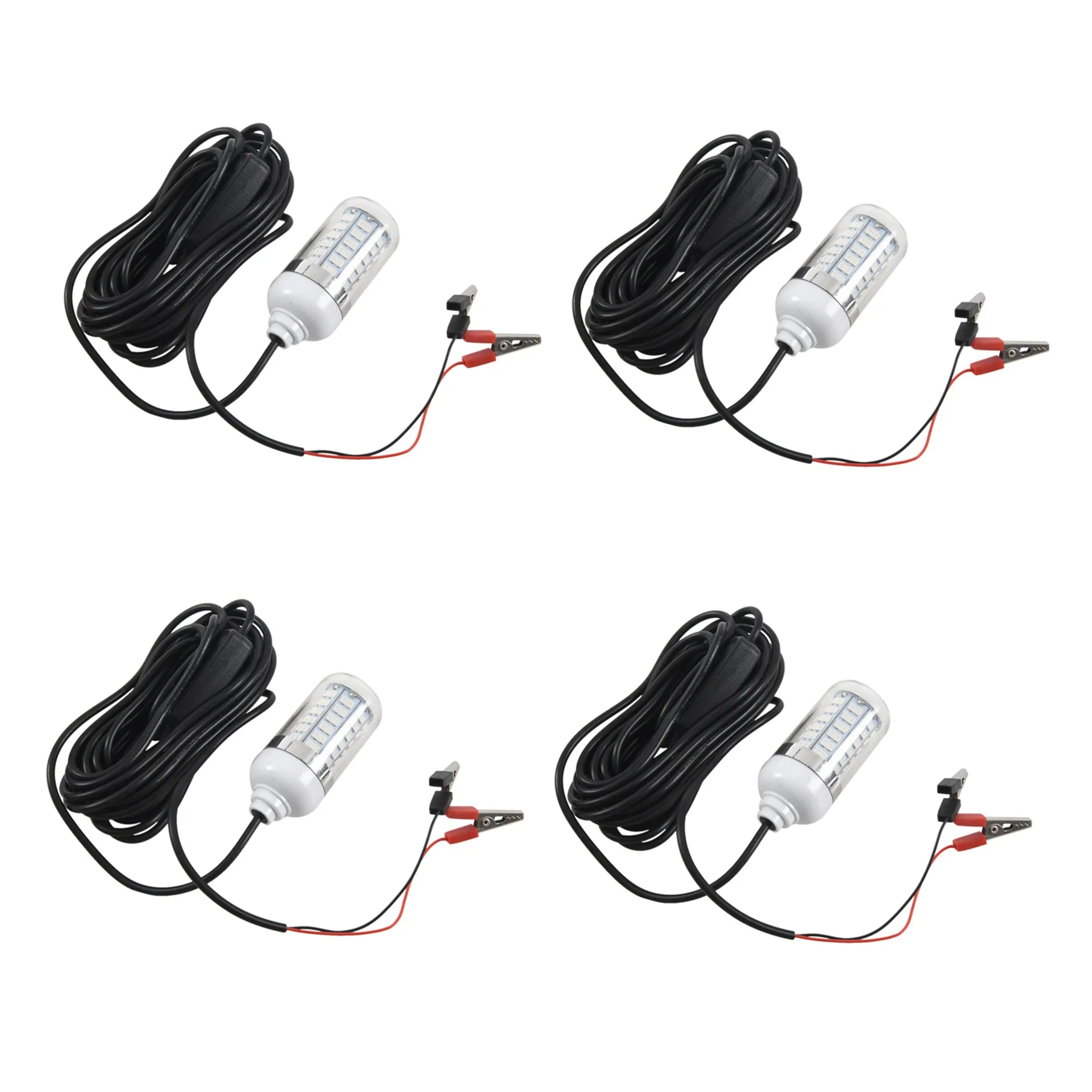 BAAJ-4X 12V LED 녹색 수중 낚시등 크래피 쉐드 오징어 보트 낚시등