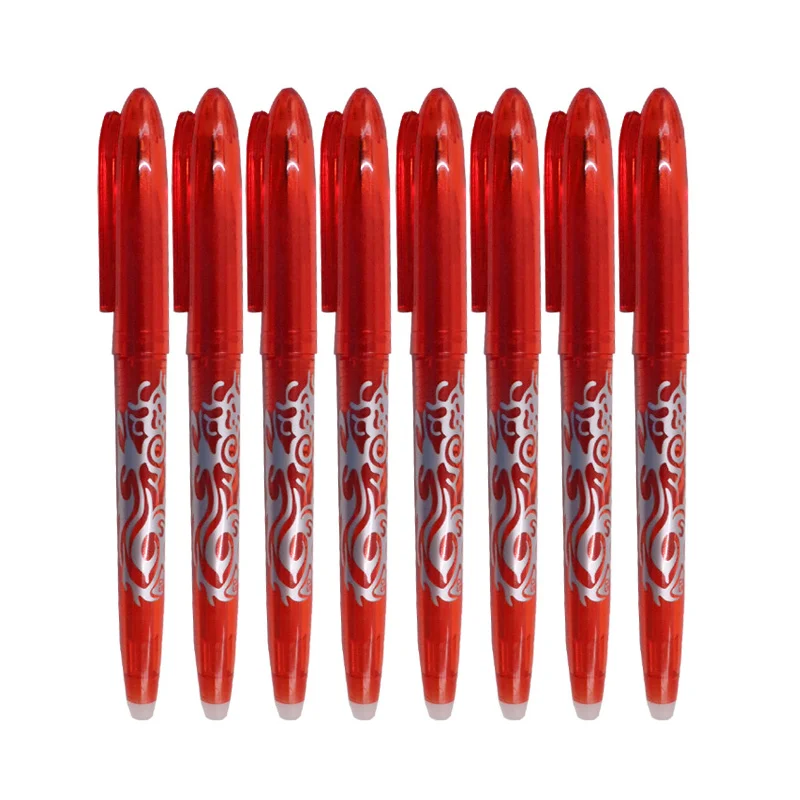 Vibrant Erasable Gel Pen Set - 8 Assorted Colors, Fine 0.5mm Tip for Creative Writing & Drawing