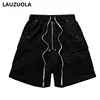 High Quality Luxury Front Zipper Hip Hop Shorts 2024 New Summer Fashion Men Casual Loose Drawstring Shorts 1