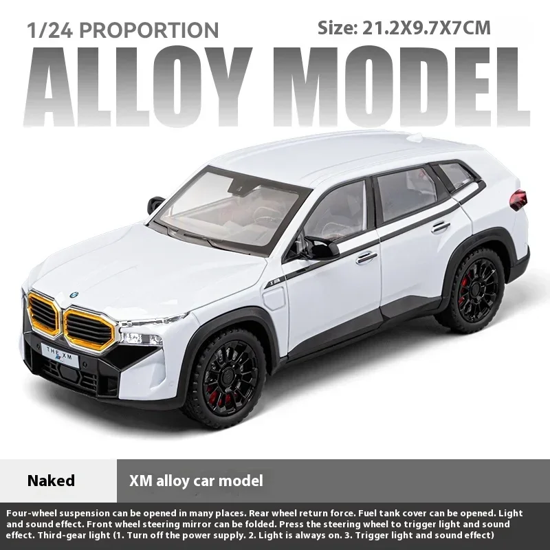 Luxury 1:24 Alloy Metal Diecast Car with Sound and Light - Children's Toy and Collectible Gift