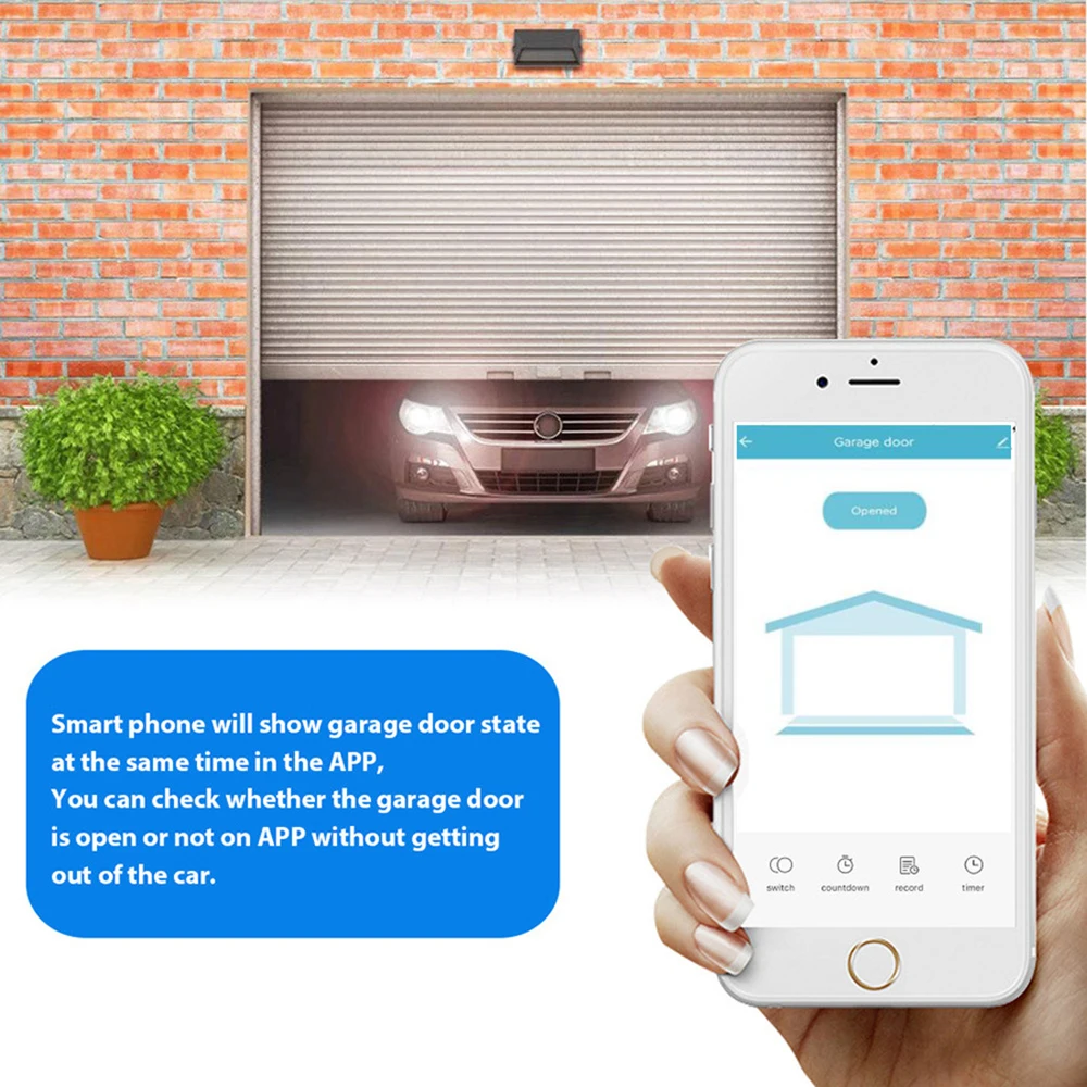 Tuya WiFi Garage Door Controller Tuya Smart Home Mobile Remote Garage Door Switch Controller Voice Controlled with Alexa