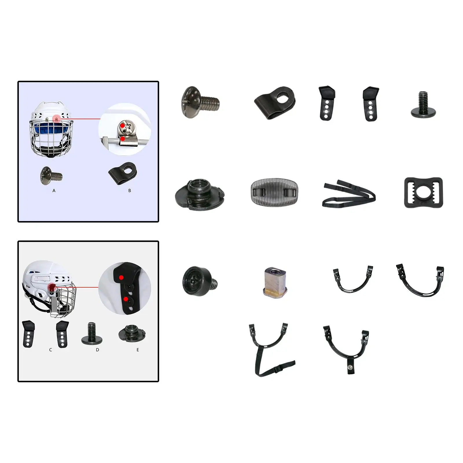 Ice Hockey Helmet Parts Ice Hockey Helmet Hardware for Baseball Football