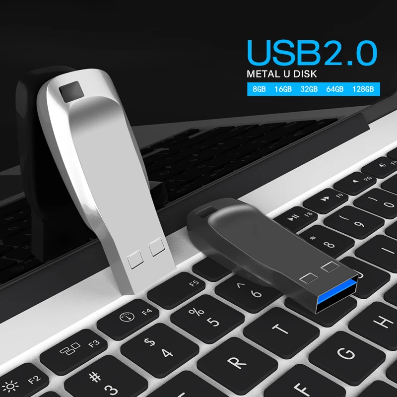 USB Flash Drive 2.0 128GB 64GB 32GB 16GB 8GB Metal 2.0 Pendrive USB Stick Pen Drive High Speed usb flash drive