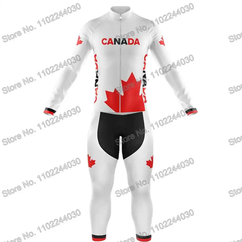 Canada Cycling Clothing Winter Cycling Jersey Men's Set Road Bike Shirt Suit Autumn MTB Women Bicycle Thermal Jacket Suit Tights