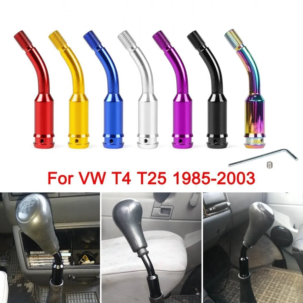 Car Gear Shift Shifter Stick Lever 5 inch Bend Bent Aluminum Shift Knob Extension For VW T4 1990-2003 SK-1017